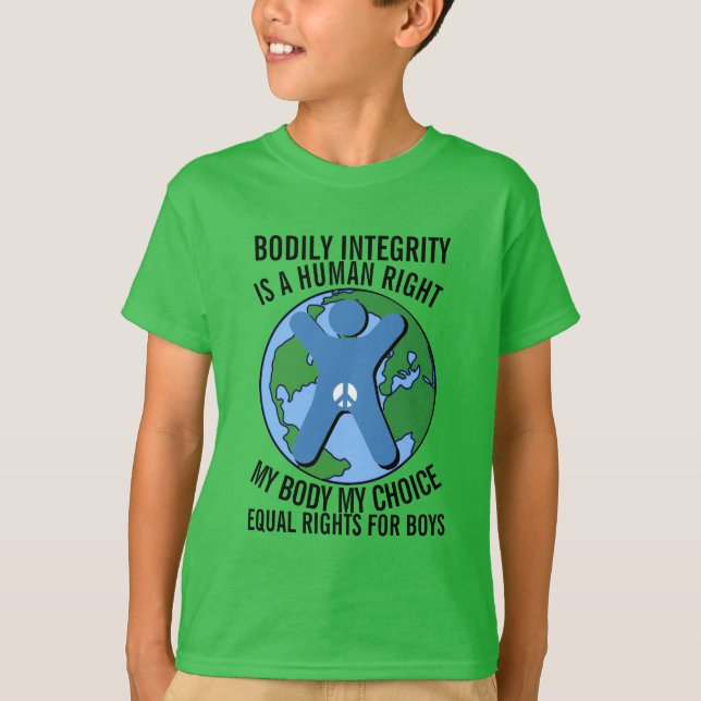 Bodily Integrity - Lika Höger för Boys T-Shirt (Framsida)