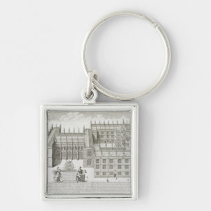 Bodleian bibliotek, Oxford, från 'Oxonia Fyrkantig Silverfärgad Nyckelring