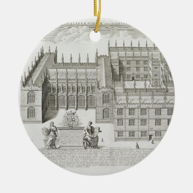 Bodleian bibliotek, Oxford, från 'Oxonia Julgransprydnad Keramik (Framsidan)