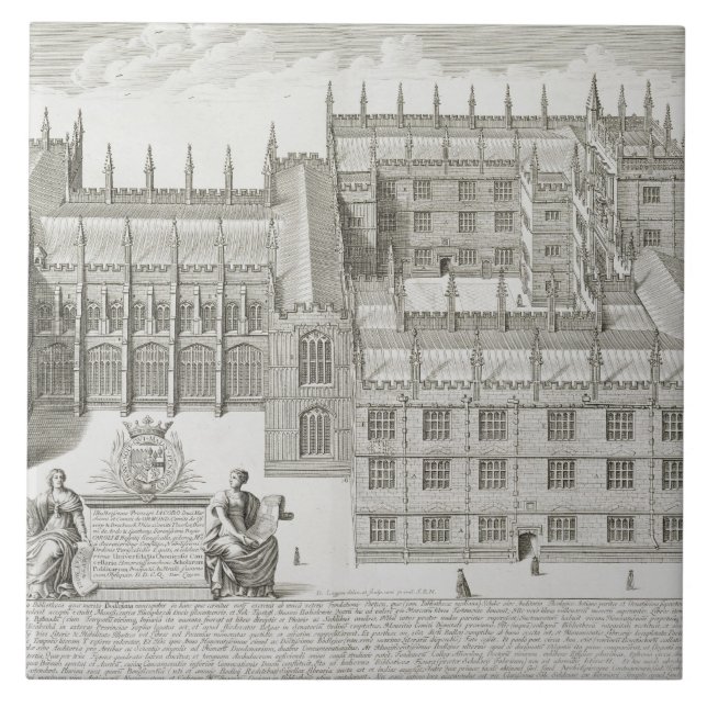 Bodleian bibliotek, Oxford, från 'Oxonia Kakelplatta (Framsidan)