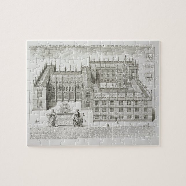 Bodleian bibliotek, Oxford, från 'Oxonia Pussel (Horisontell)