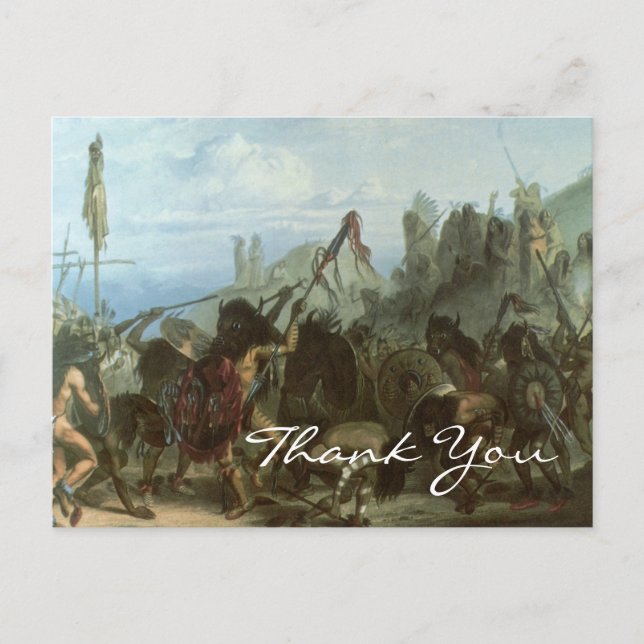 Bodmers Bison Dance Vykort (Framsida)