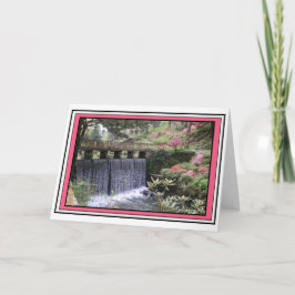 Bodnant Gardens Waterfall Hälsning kort