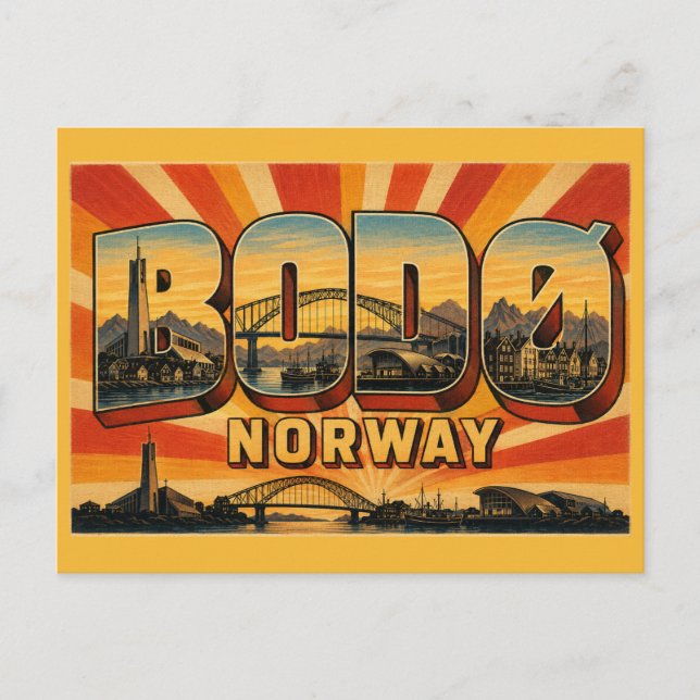 Bodø Norge Domkyrka Vykort (Framsida)