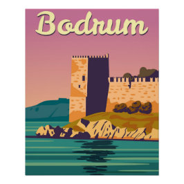 Bodrum Castle retro poster, Turkiet som resort Perfect Poster