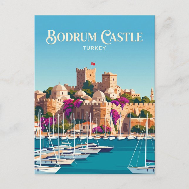 Bodrum slott Turkiet Vykort (Framsida)