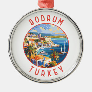 Bodrum Turkey Retro Distress Circle Julgransprydnad Metall