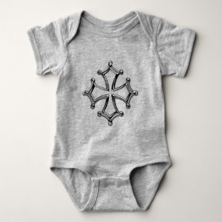 Body bébé gris Croix occitane T Shirt
