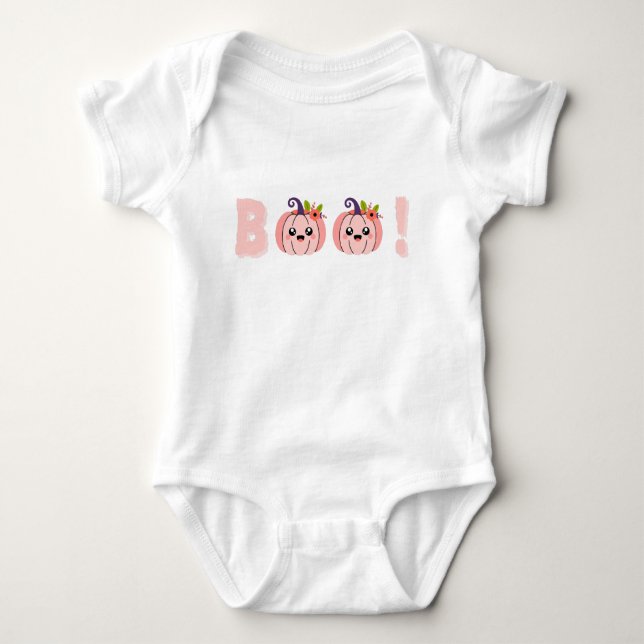 Body Bébé Halloween – “BOO Kawaii” Rose Pastel  T Shirt (Framsida)