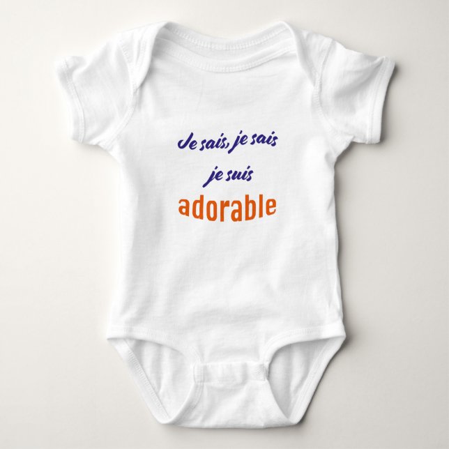 Body bébé : je suis adorable t shirt (Framsida)