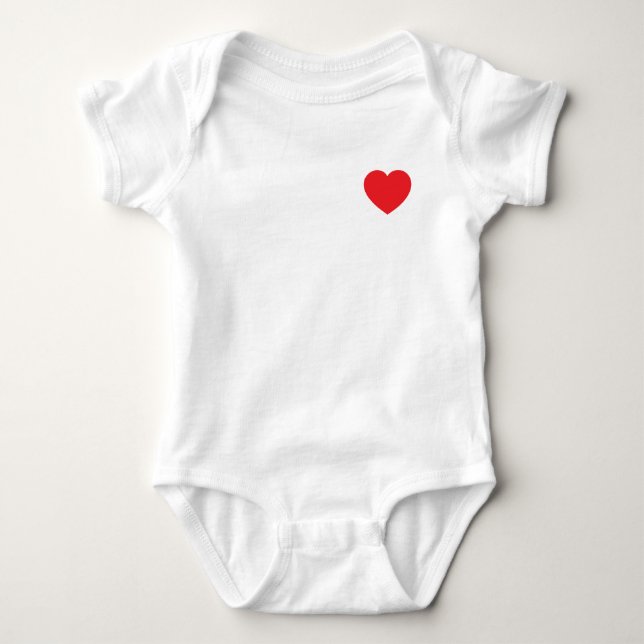 Body bébé – "Petit cœur rouge" ❤️ T Shirt (Framsida)