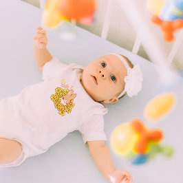 Body bébé So Cute lapin mignon et fleurs jaune T Shirt