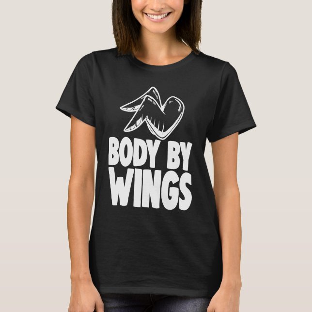 Body By Wings kyckling T Shirt (Framsida)