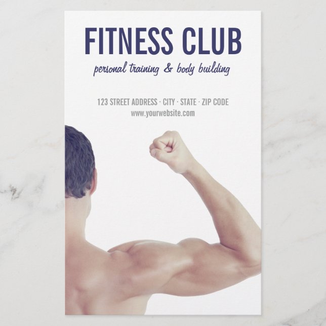 Body Byggnad Gym Fitness Personträning Flygblad (Framsidan)