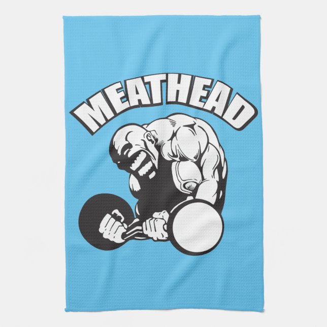 "Body byggnad" Humor - MEATHEAD Kökshandduk (Vertikal)