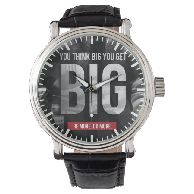 "Body byggnad" Motivation - Tänka Big, Get Big Armbandsur (Framsida)