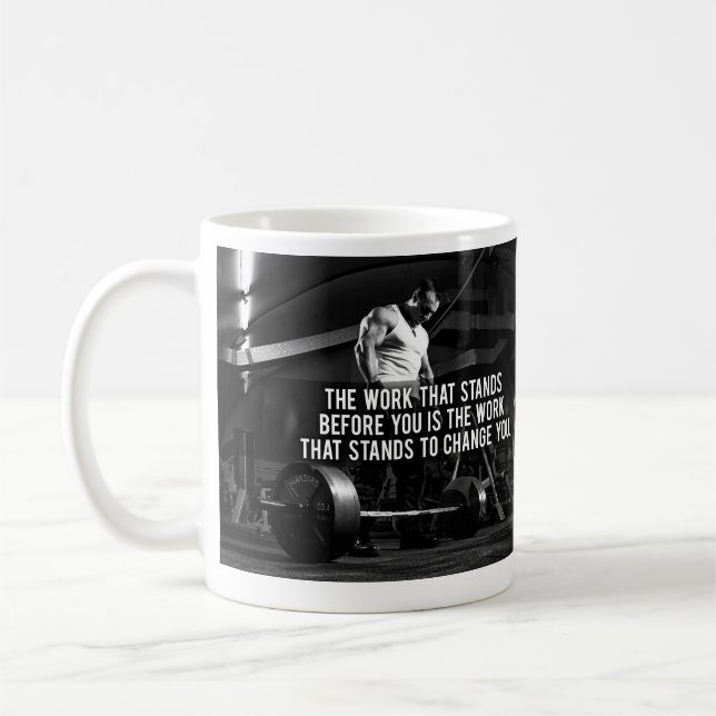 "Body byggnad" Motivering Kaffemugg (Vänster)