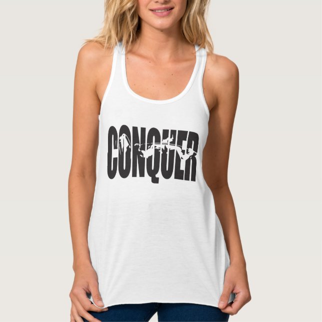 "Body byggnad" Motivering Linne Med Racerback (Framsida)