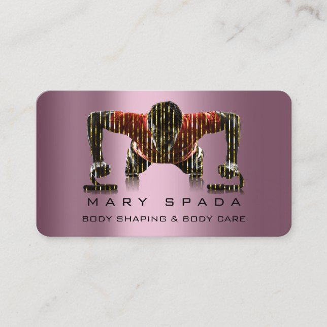 Body Byggnad Shaping Fitness Sclupting Ro Visitkort (Framsida)