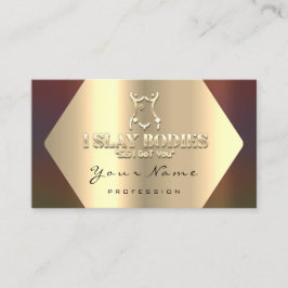 Body Byggnad Shaping Fitness Sculpting SPA Guld Visitkort