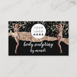 Body Care Mode Logotyp QR Code Bikini Black Visitkort