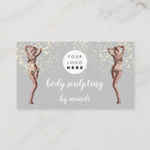 Body Care Mode Logotyp Ro QRCode Bikini Spark Visitkort