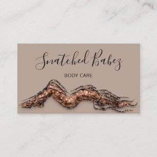 Body Care Sculpting QRCODE Brown Ro Elegant  Visitkort