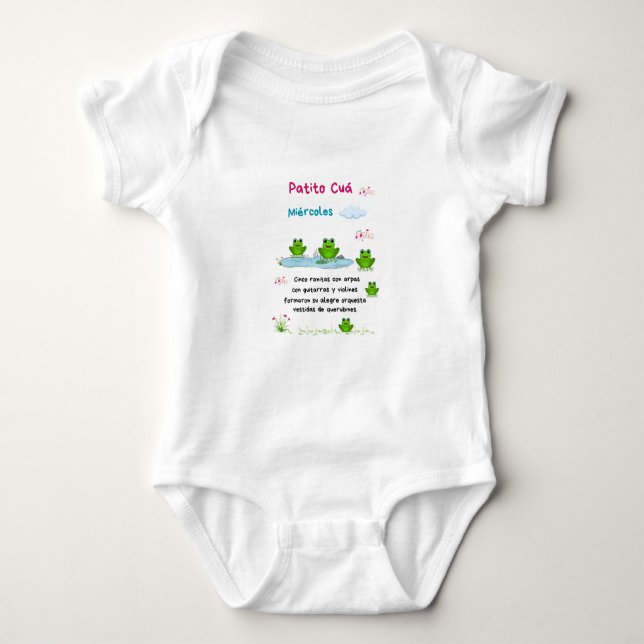 Body cuento patito cua: miércoles (3 meses) t shirt (Framsida)