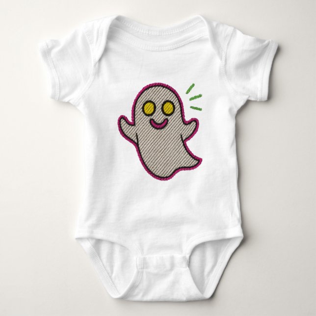 Body de bebé con fantasma bordado – diseño diverti t shirt (Framsida)