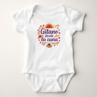 🍼 Body de bebé “Gitano desde la cuna”Raíz Gitana T Shirt
