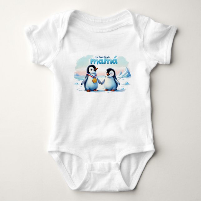 Body divertido de pingüinos para bebé t shirt (Framsida)