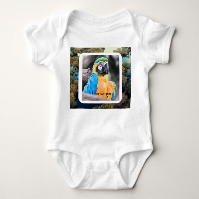 Body em Jersey para Bebês Arara T Shirt (Framsida)