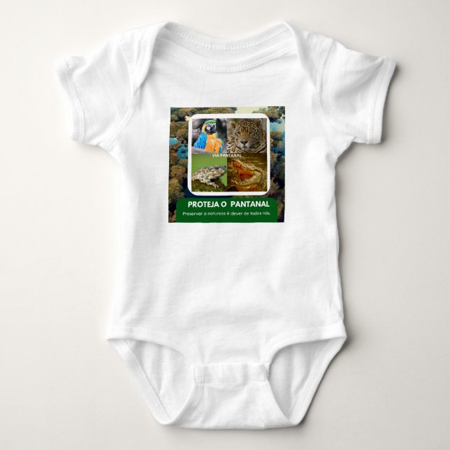 Body em Jersey para Bebês Pantanal T Shirt (Framsida)