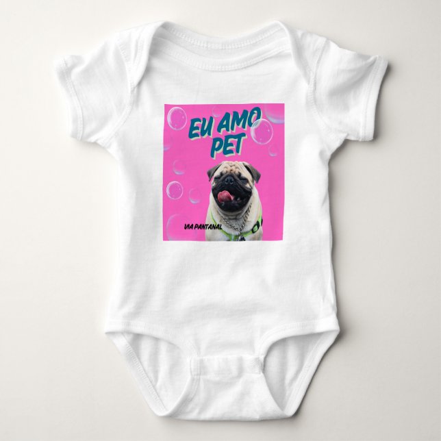 Body em Jersey para Bebês Via Pantanal pet  T Shirt (Framsida)
