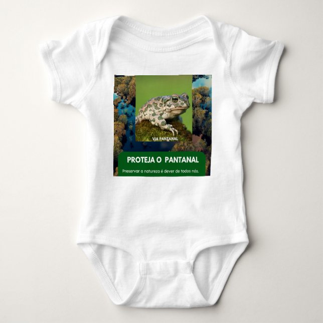 Body em Jersey para Bebês Via Pantanal Sapo T Shirt (Framsida)