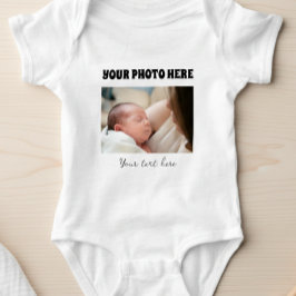 Body for children with photo and customized text t shirt