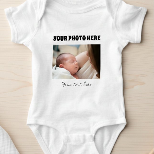Body for children with photo and customized text t shirt (Skapare uppladdad)