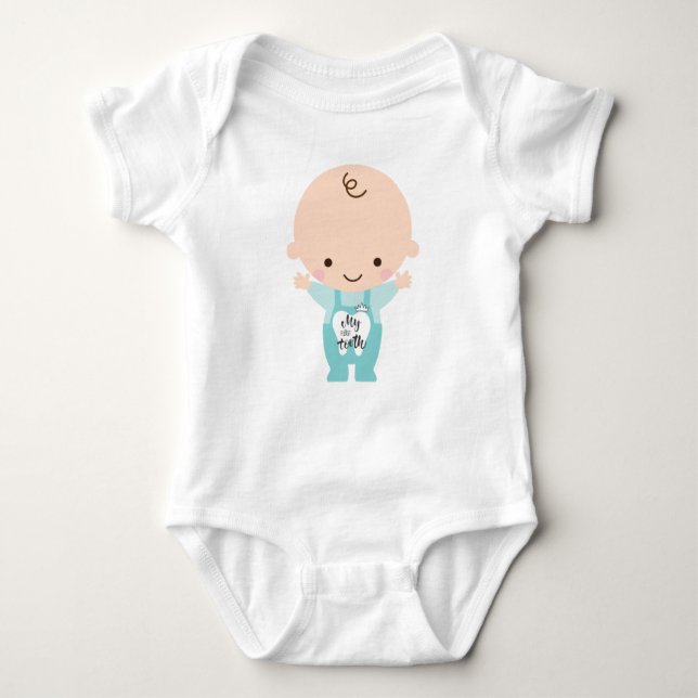 body kostym First Toth Baby T-Shirt, boy, baby T Shirt (Framsida)