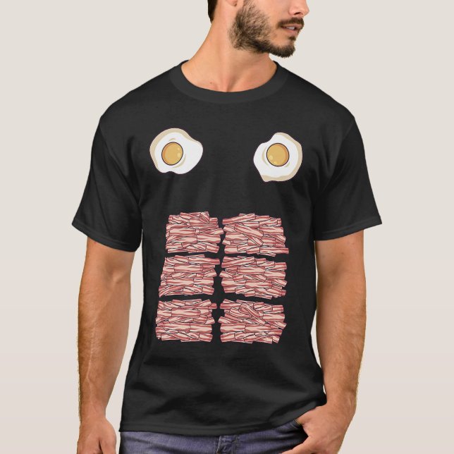 Body of BACON with Eggs  Funny Fitness Keto Diet a T Shirt (Framsida)