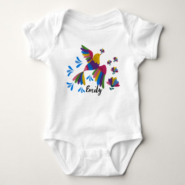 Body Para Bebé "Pajarito Cantor" (Nombre Editable) T Shirt (Framsida)