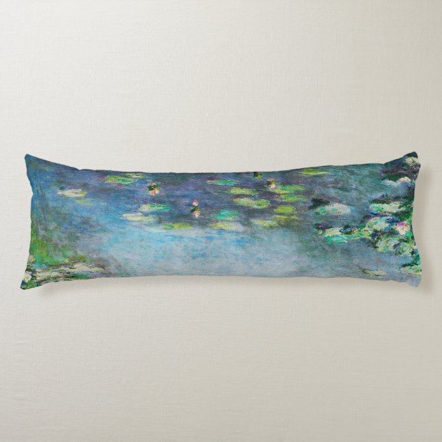 Body Pillow Claude Monet Waterlily Fine Art Kroppskudde (Framsidan)