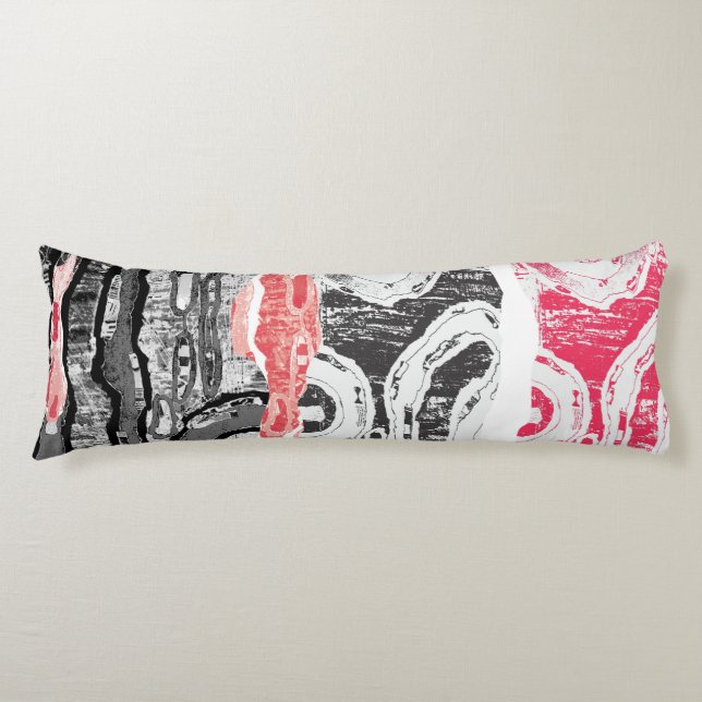 Body Pillow – Friction Lands Abstract Design Kroppskudde (Framsidan)