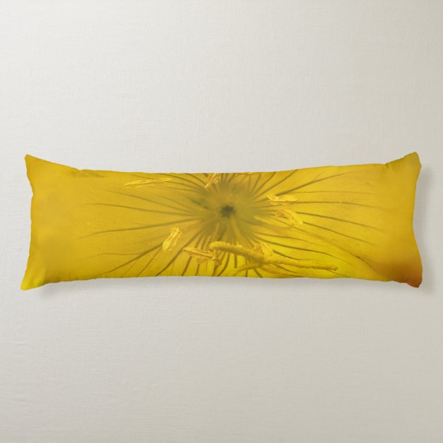 Body Pillow Gult Bokeh Flower Kroppskudde (Framsidan)