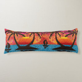 Body Pillow - Tropical Islands at Sunset Kroppskudde