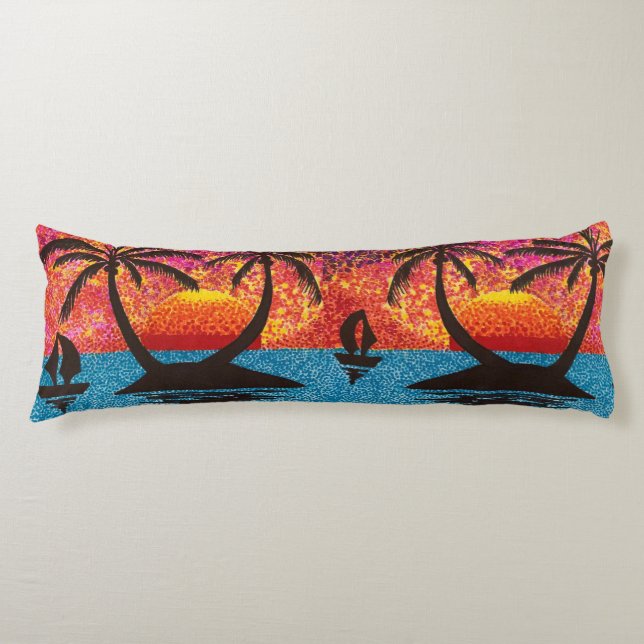 Body Pillow - Tropical Islands at Sunset Kroppskudde (Framsidan)