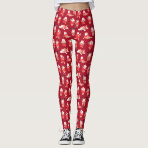 Body Positive Santa Helgdag Wrapping Papper Leggings