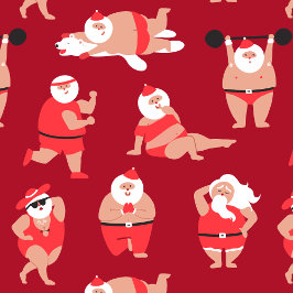 Body Positive Santa Helgdag Wrapping Papper Presentpapper