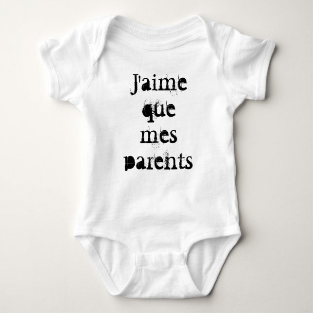 Body pour bébé "J'aime que mes parents" by REN Tröja (Framsida)