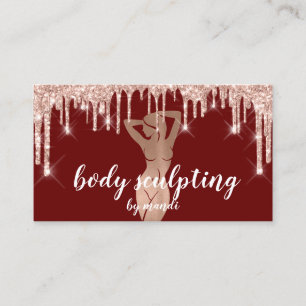 Body Sclupage Massage Logotyp Glitter Drifts QR-ko Visitkort
