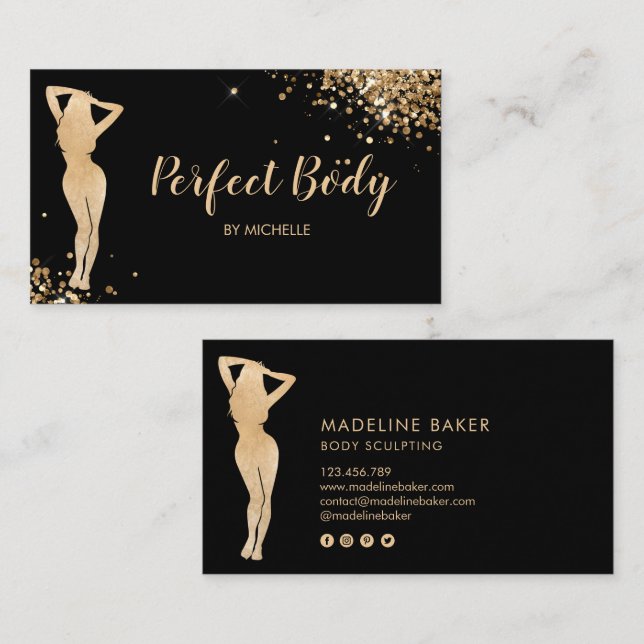 Body Sculpness Linergie Waist Trainer Busi Visitkort (Fram/baksida)